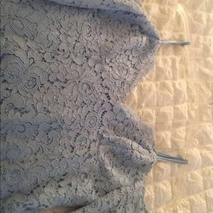 Bardot off he shoulder light blue dress size S